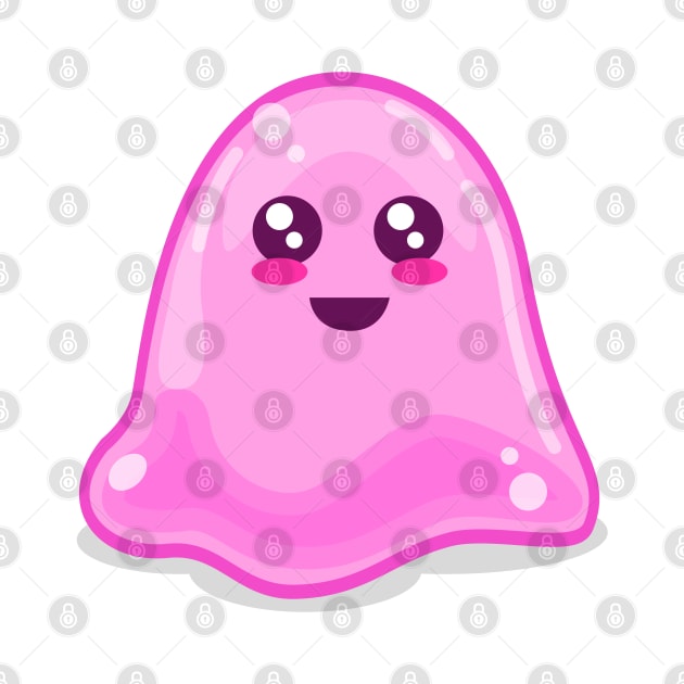 Cute Jelly Cartoon Drawing by BrightLightArts