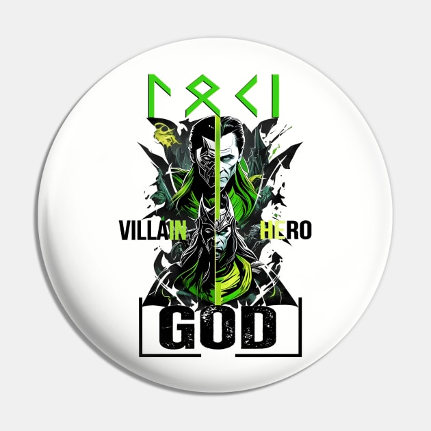 Loki Villain Hero God Pin by SkullTroops