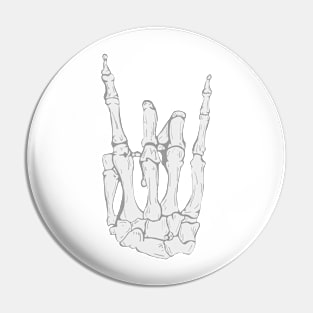 Rock on Bones Pin