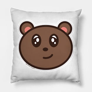 Chibi Bear Face Pillow