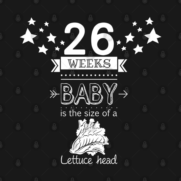 26 weeks Pregnant mom quotes with vegetable design by Sticker deck