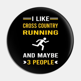 3 People Cross Country Running XC Pin