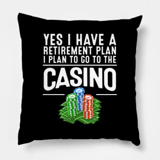 Casino Retiret For Gambling Players Pillow