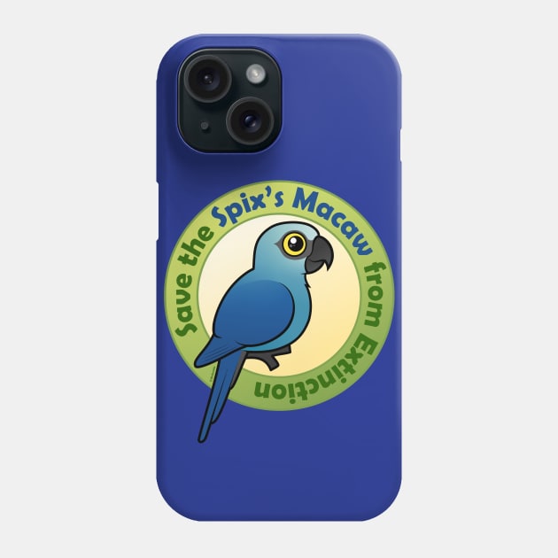Save the Spix's Macaw Phone Case by birdorable