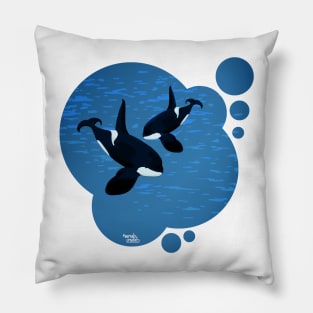 Dancing Killer whales Pillow