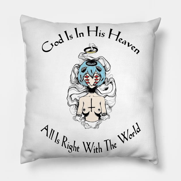 Evangelion Lillith /  Rei Ayanami Version 1 Pillow by mightbelucifer