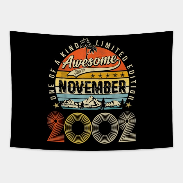 Awesome Since November 2002 Vintage 21st Birthday Tapestry by Centorinoruben.Butterfly