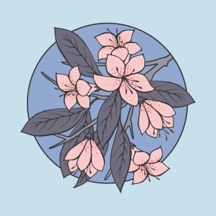 Pink and Blue Sakura T-Shirt