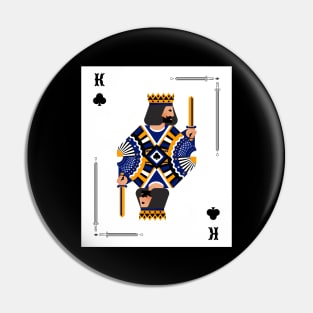 King of Clubs - Poker Design - white Pin