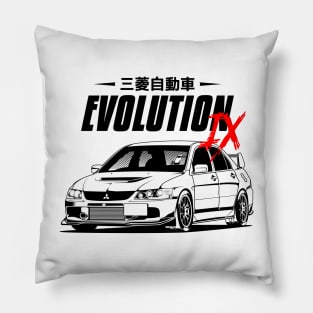 Lancer Evolution IX (white print) Pillow