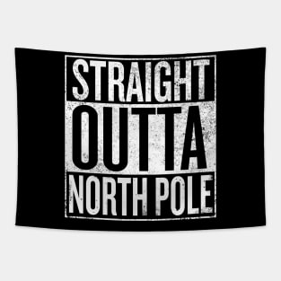 Straight Outta North Pole Tapestry