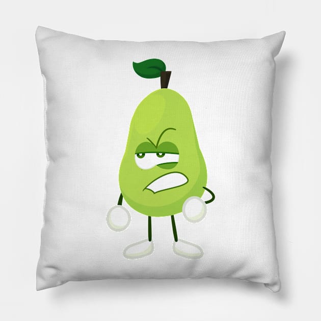 Pear (Shovelware's Brain Game) Pillow by PuppyRelp