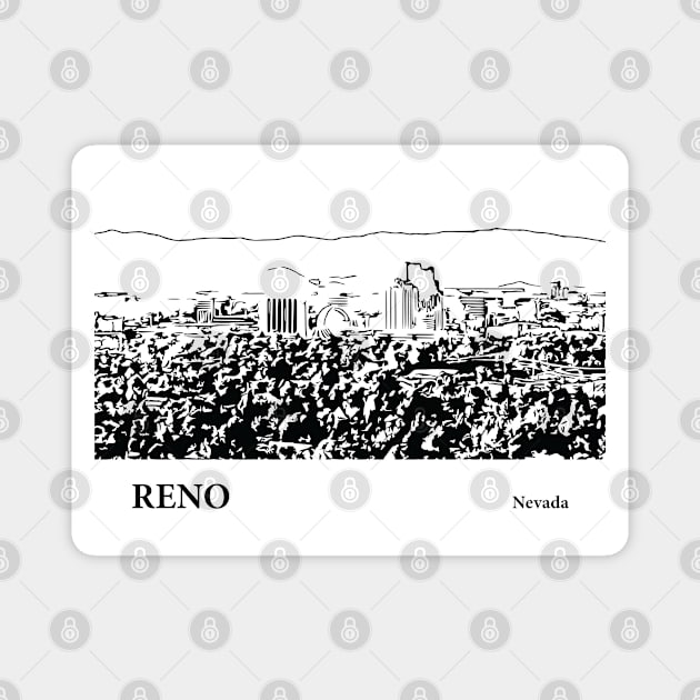 Reno - Nevada Magnet by Lakeric