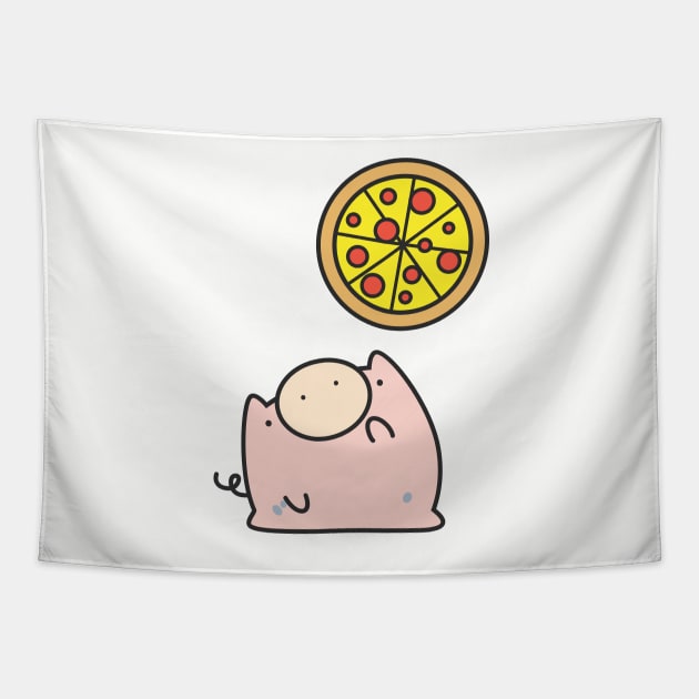 Pigpu Pizza'pu Tapestry by funul