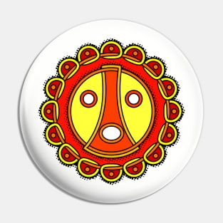 Taino Indian Sun Petroglyph Pin