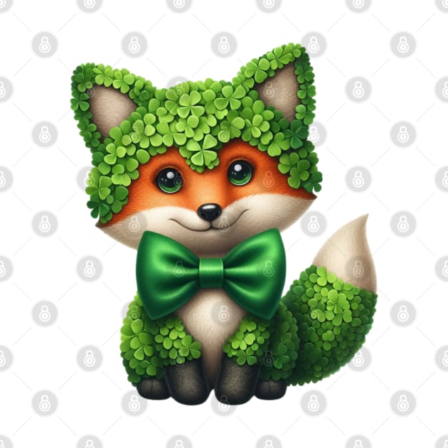 Clover Fox St Patricks Day by Chromatic Fusion Studio