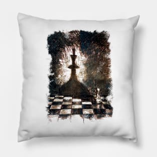 Pawn and Queen Pillow