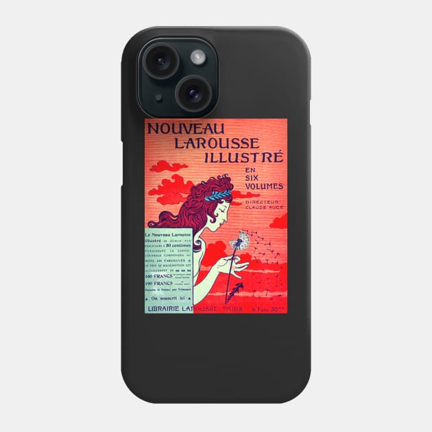 "Nouveau Larousse Illustre" by Eugene Grasset (1900) TECHNICOLOR REMASTERED Phone Case by FineArtMaster