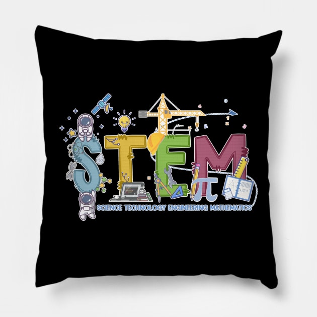 STEM - Colors of Innovation Pillow by AlindaEudoro431994