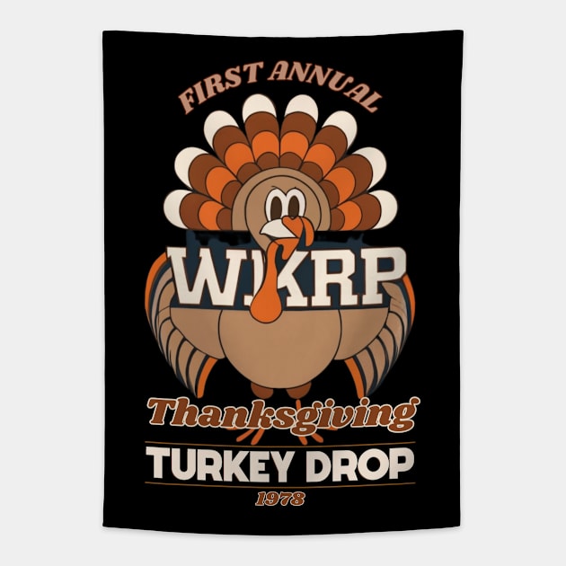 First Annual WKRP Thanksgiving Turkey Drop 1978 Tapestry by 3dozecreations