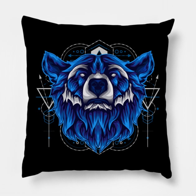 bear head Pillow by SHINIGAMII