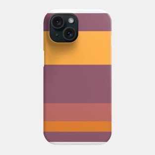 An uncommon incorporation of Grape, Dark Mauve, Giant'S Club, Brownish Orange and Yellow Orange stripes. Phone Case