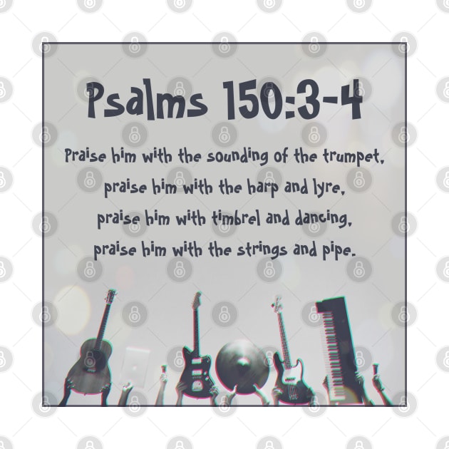 Psalms 150:3-4 by Bible Verses by Deb