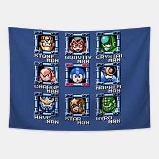 Mega Man 5 Stage Select Tapestry