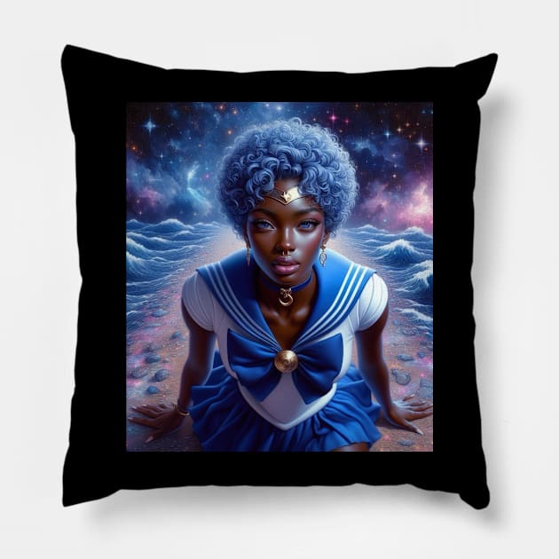 Sailor Mercury Pillow by Sailormoonnoir