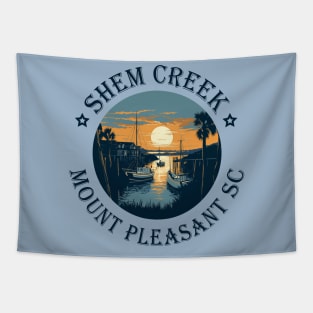 Shem Creek Sunset Mount Pleasant SC Tapestry