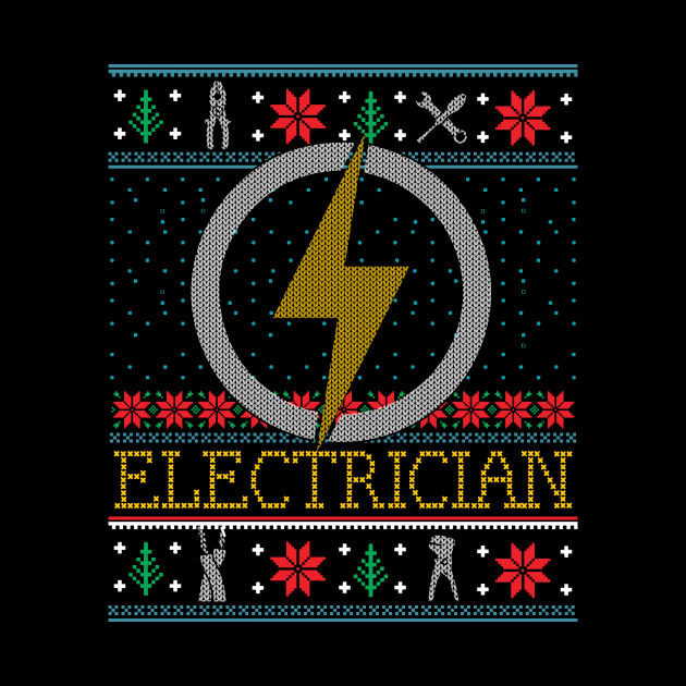 Funny Electrician Ugly Christmas Xmas Gifts by mrsmitful01