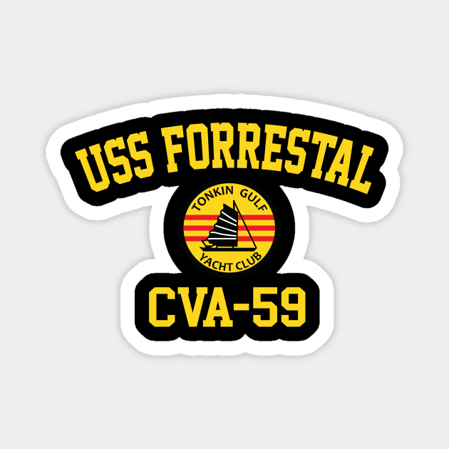 USS Forrestal CVA-59 Tonkin Gulf Yacht Club Magnet by Tonkin Gulf Yacht Club