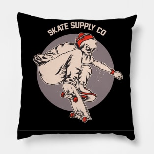 Skull Skateboard EX Pillow