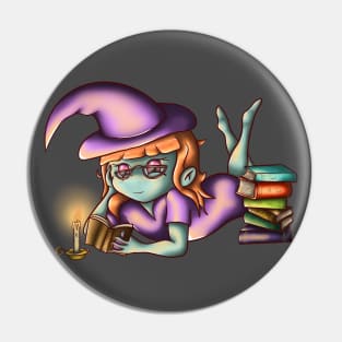 Eryn the Book Witch Pin