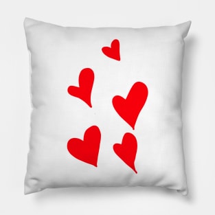 Red heart shape design Pillow