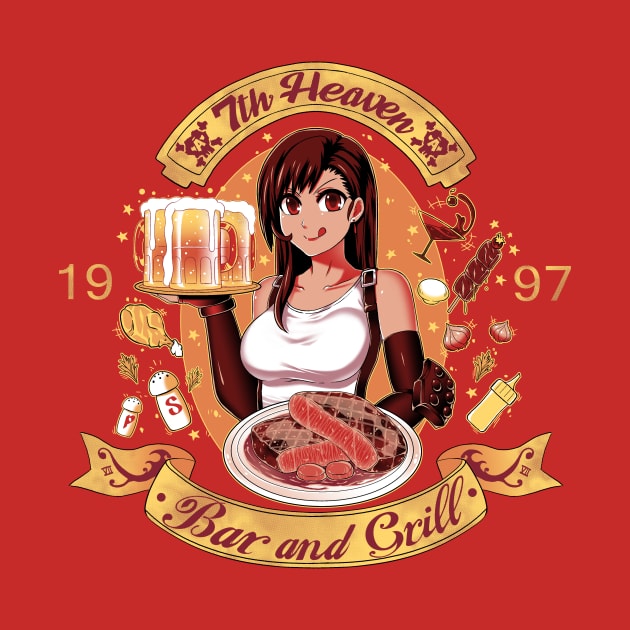 7th heaven bar and grill by CoinboxTees