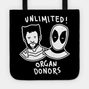Unlimited Organ Donors Funny Tote