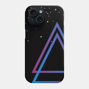 RETRO TRIANGLES WITH STARS IN THE UNIVERSE Phone Case