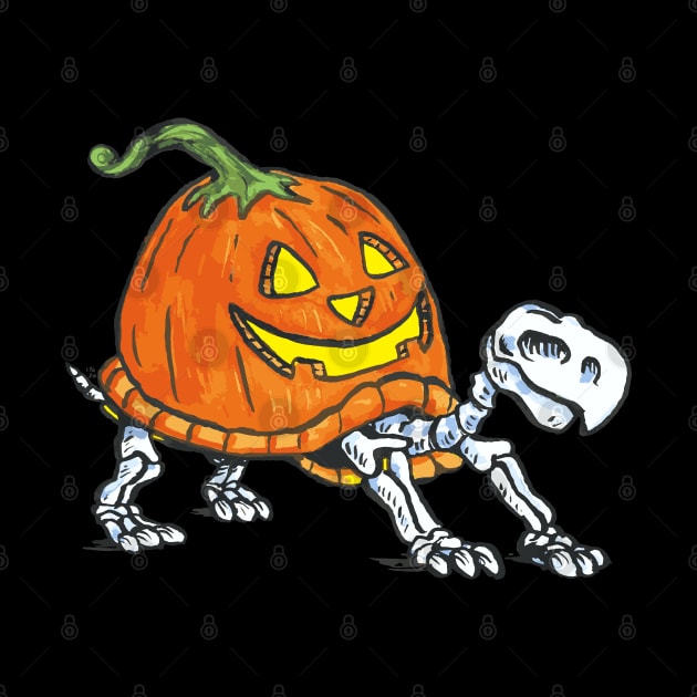 Pumpkin Turtle Skeleton Jack O' Lantern by LAB Ideas