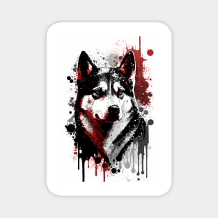 Husky Portrait Magnet