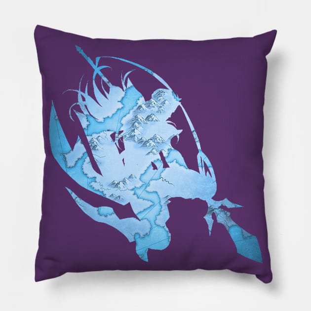 Galle: Azure Rider Pillow by Raven's Secret Shop