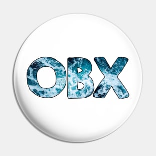 OBX- outerbanks ocean typography Pin