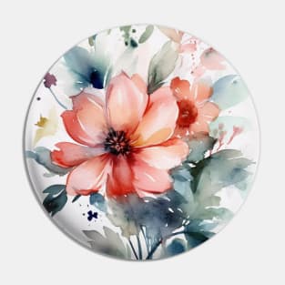 Watercolor flowers Pin