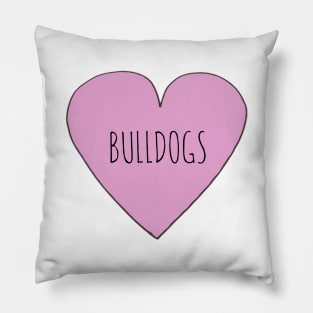 Love Bulldogs Pillow