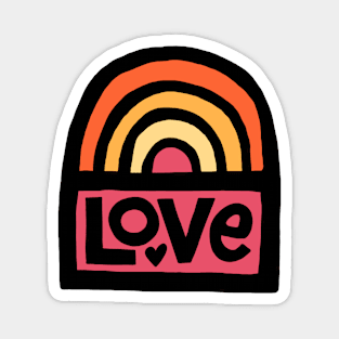 Love Rainbow (red) Magnet