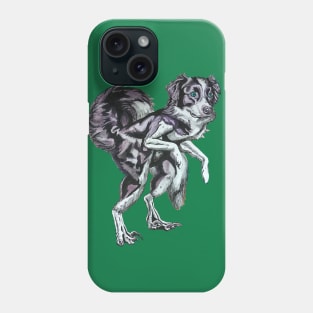 Border Collie Velociraptor Phone Case