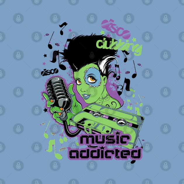 Music Addicted by Dark Planet Tees