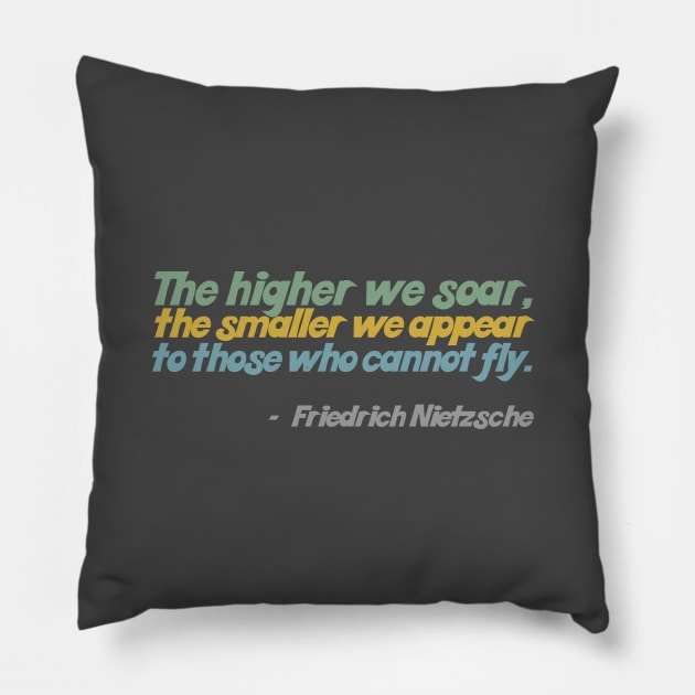 Inspirational Friedrich Nietzsche Quote Pillow by DankFutura