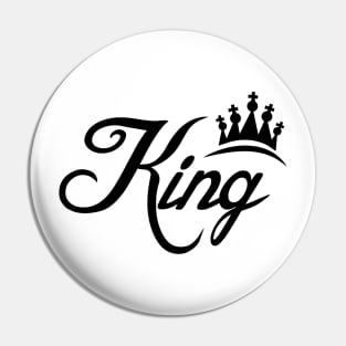 King text writing in black design Pin