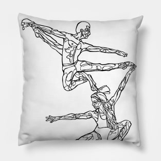 Male and Female Dancer Pillow